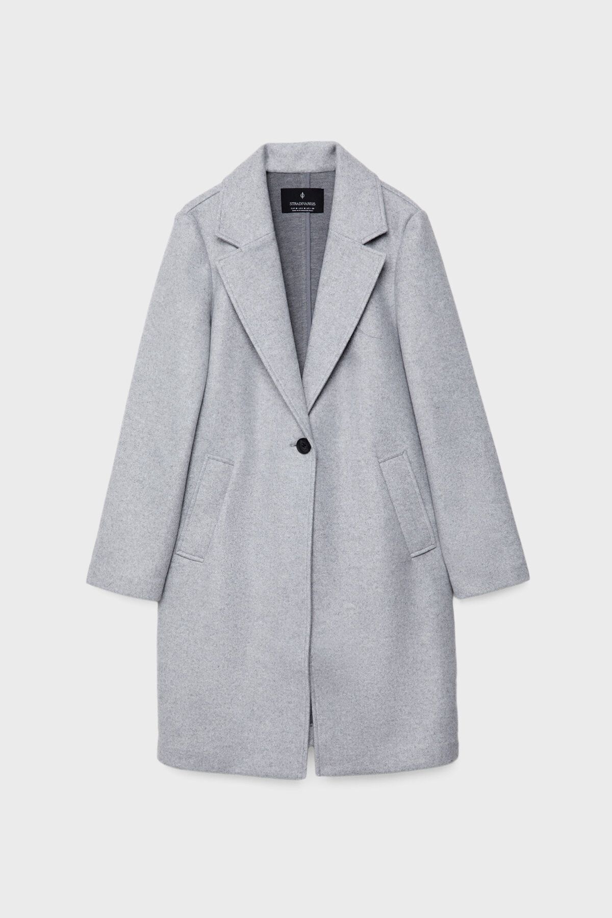 Stradivarius-Soft-touch button-up midi coat 5