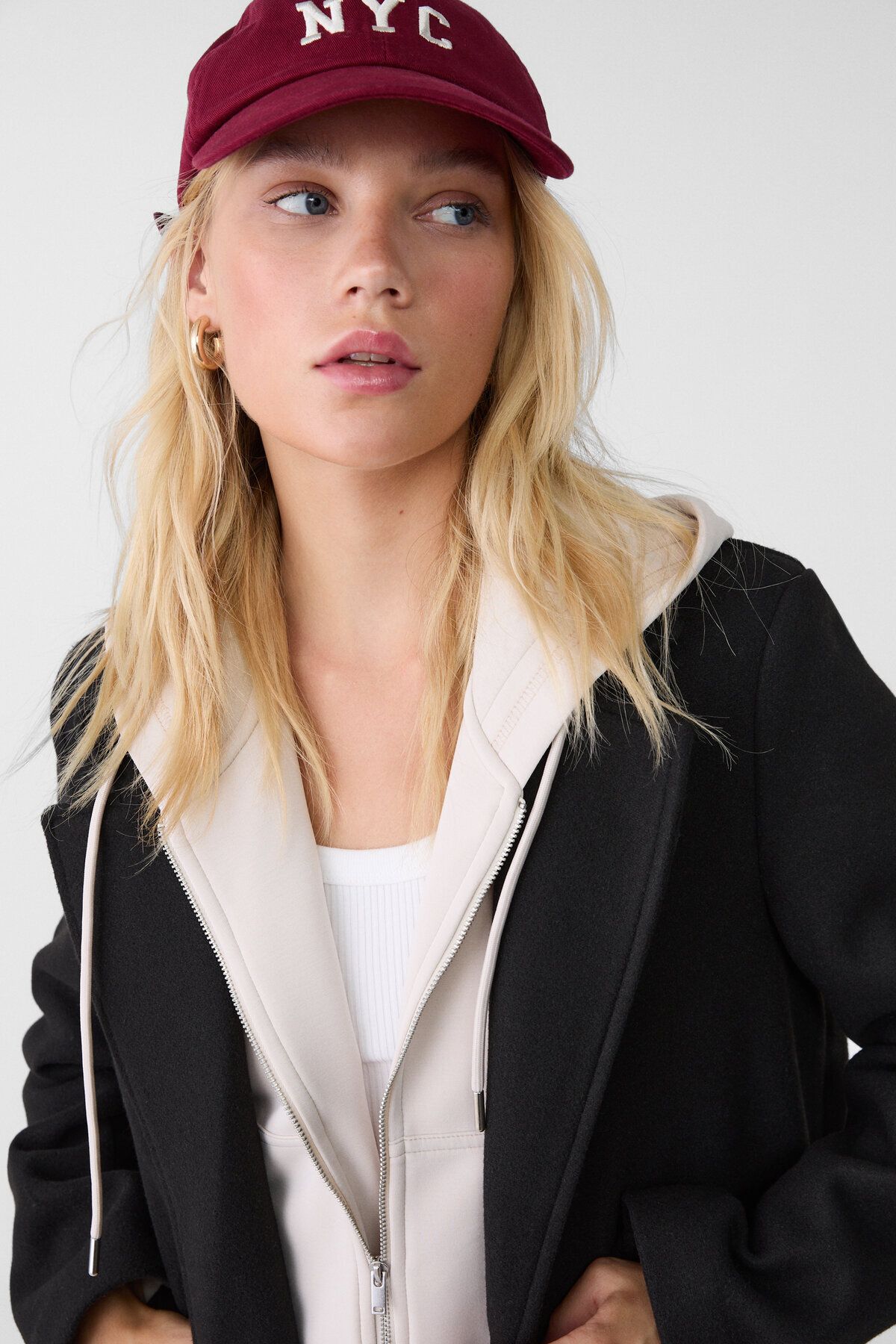Stradivarius-Soft-touch button-up midi coat 2