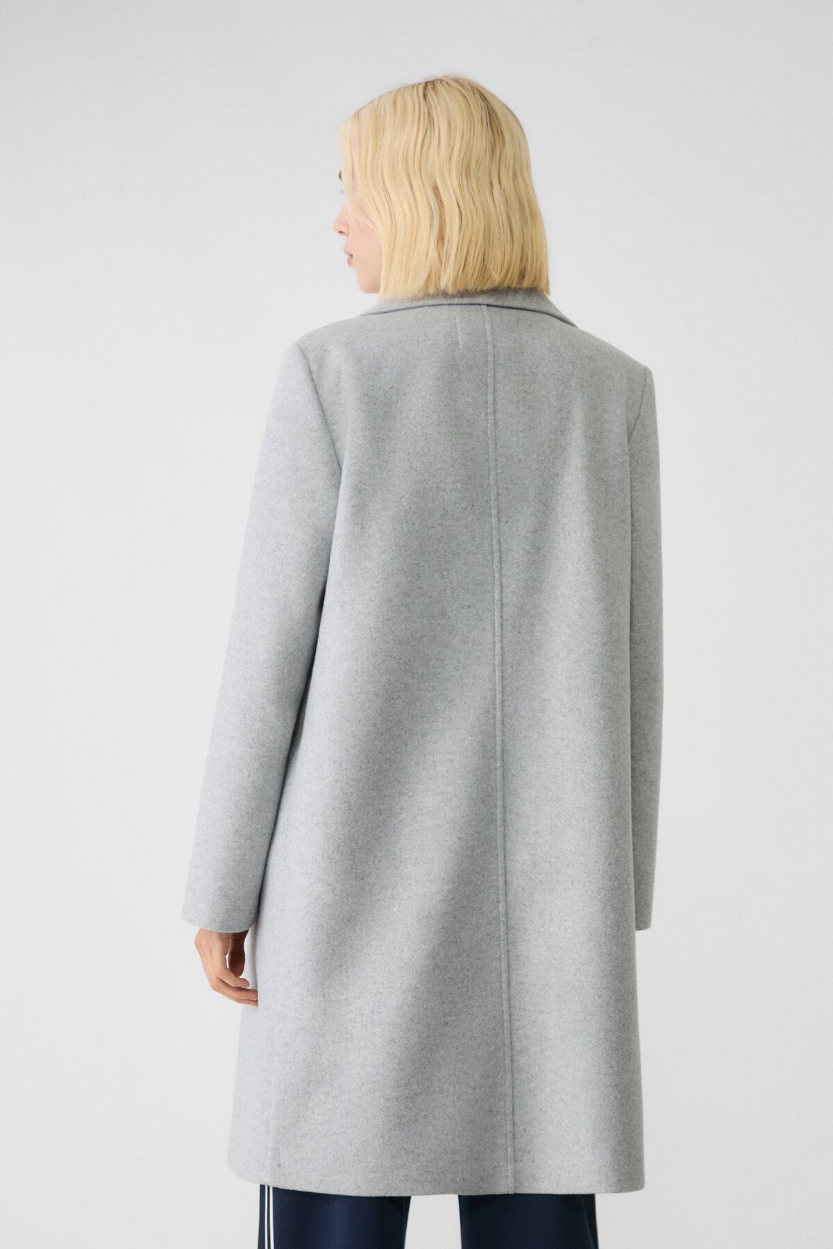 Stradivarius-Soft-touch button-up midi coat 3