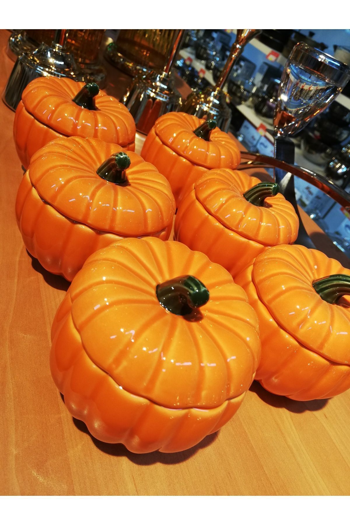 KESEN ZÜCCACİYE 6-Piece Pumpkin Bowl Set with Lid