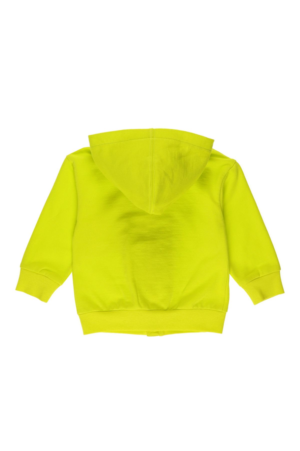 Panço-Baby Boy Zippered Yellow Sweatshirt 2