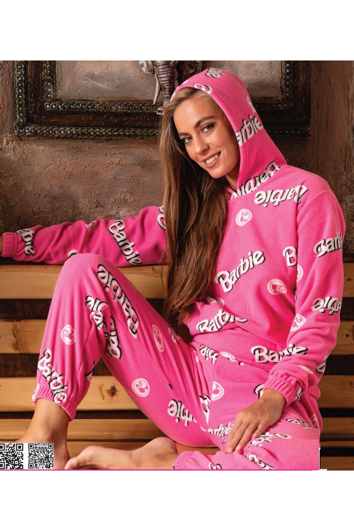 Barbie-Set de pijamale cu glugă pentru femei Polar 2