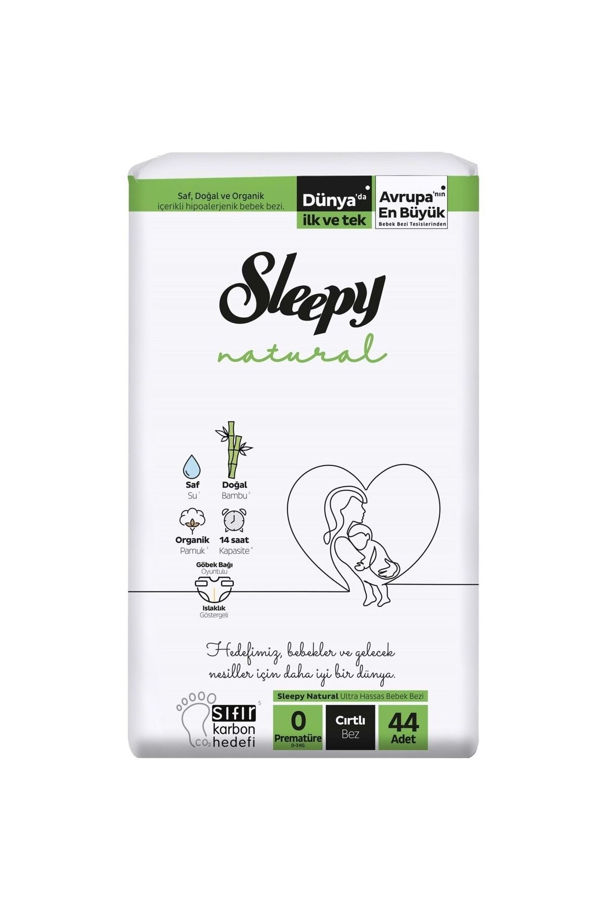 Sleepy Natural Bebek Bezi 0 Beden Premature 44 Adet