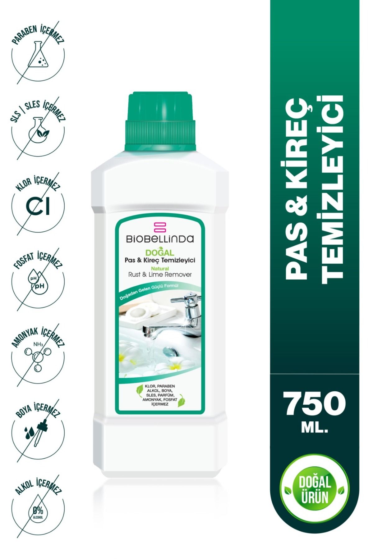 BioBellinda Doğal Konsantre Pas & Kireç Temizleyici 750 ml