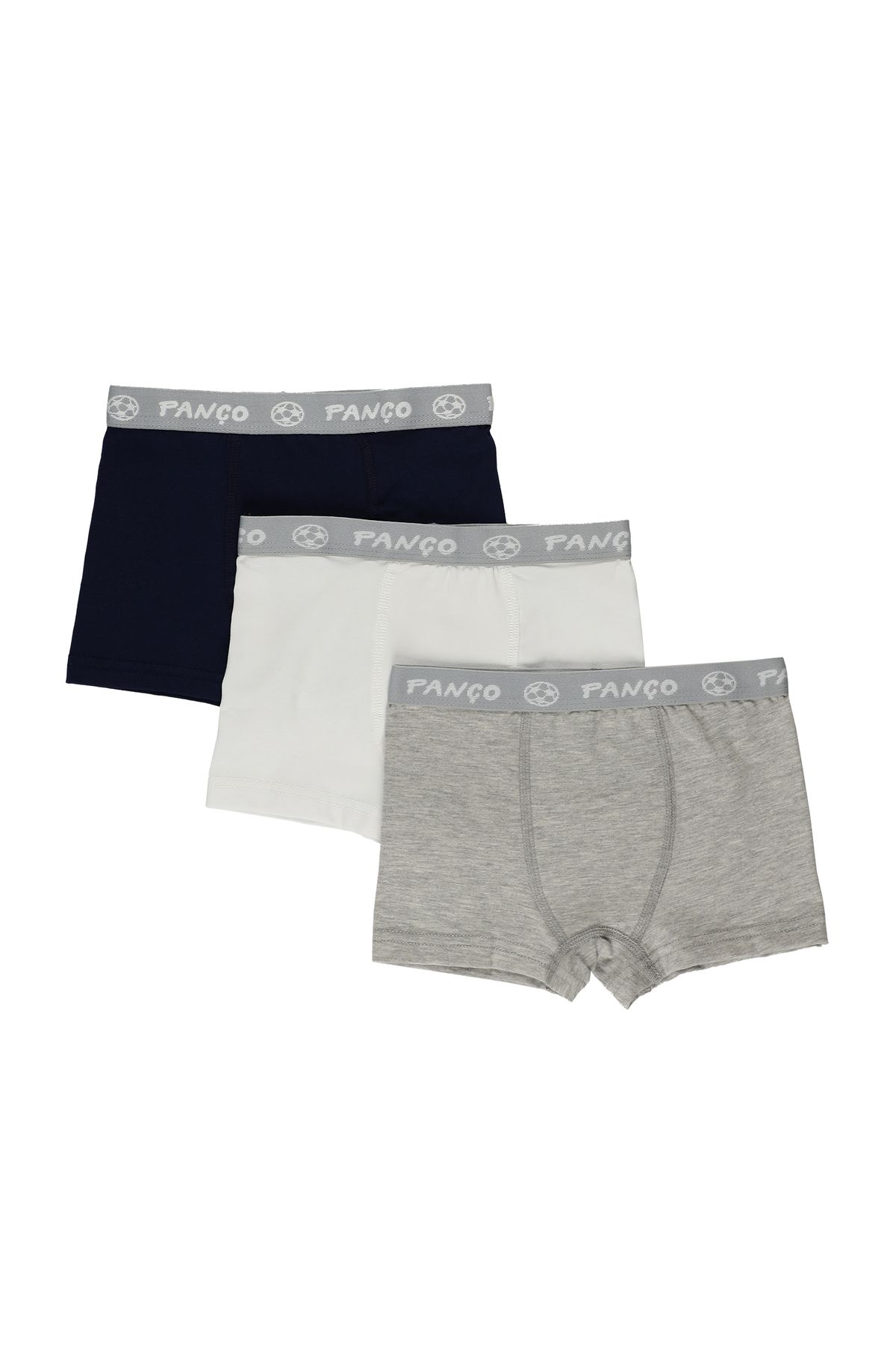 Panço Erkek Çocuk Renkli Basic 3'lü Boxer - Iç Giyim