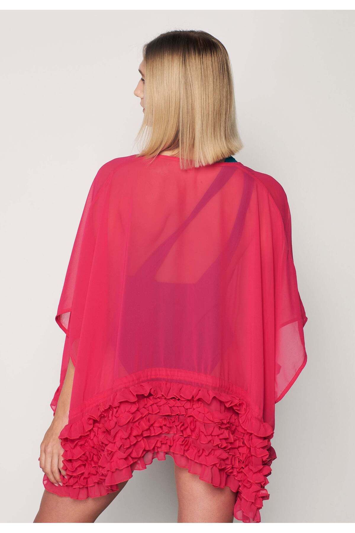 Apoint-Chiffon-Kimono mit Rüschen 3