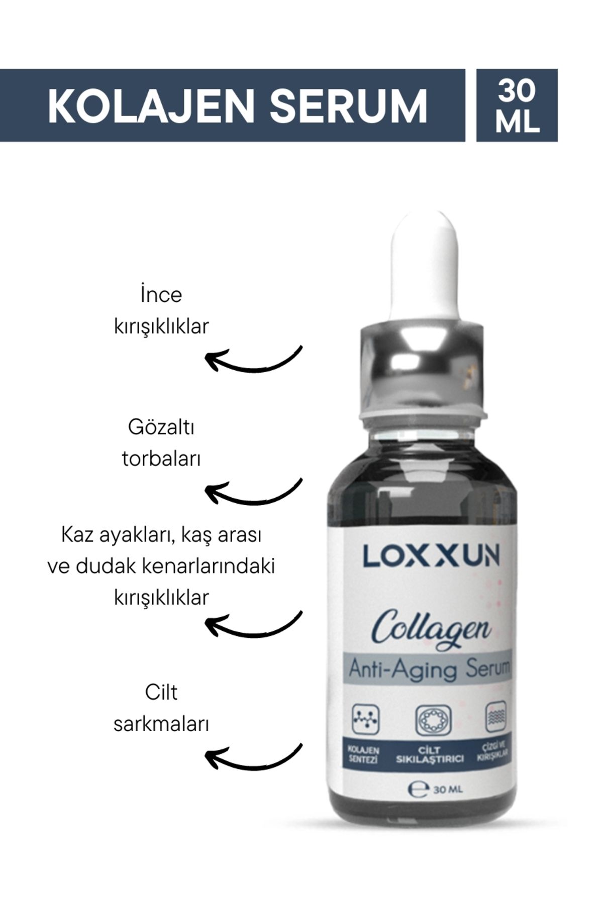 LOXXUN C Vitamini Serumu Kolajen Serumu Leke Kremi Seti-3