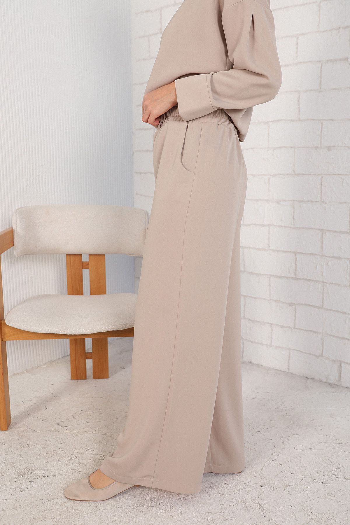 Melike Tatar-Stone Crepe Loose Trousers 32-2235 3