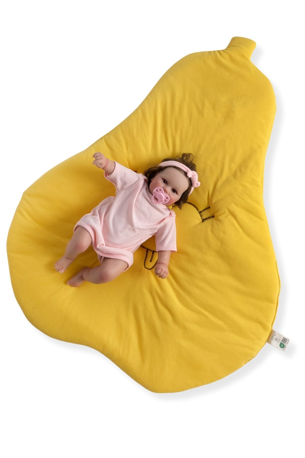 LITTLE DEDI Bebek Ve Çocuk Oyun Halısı, Çok Amaçlı Minder, Aktivite Matı Armut Sarı - 75x100 fotoğrafı 6 (önizleme)