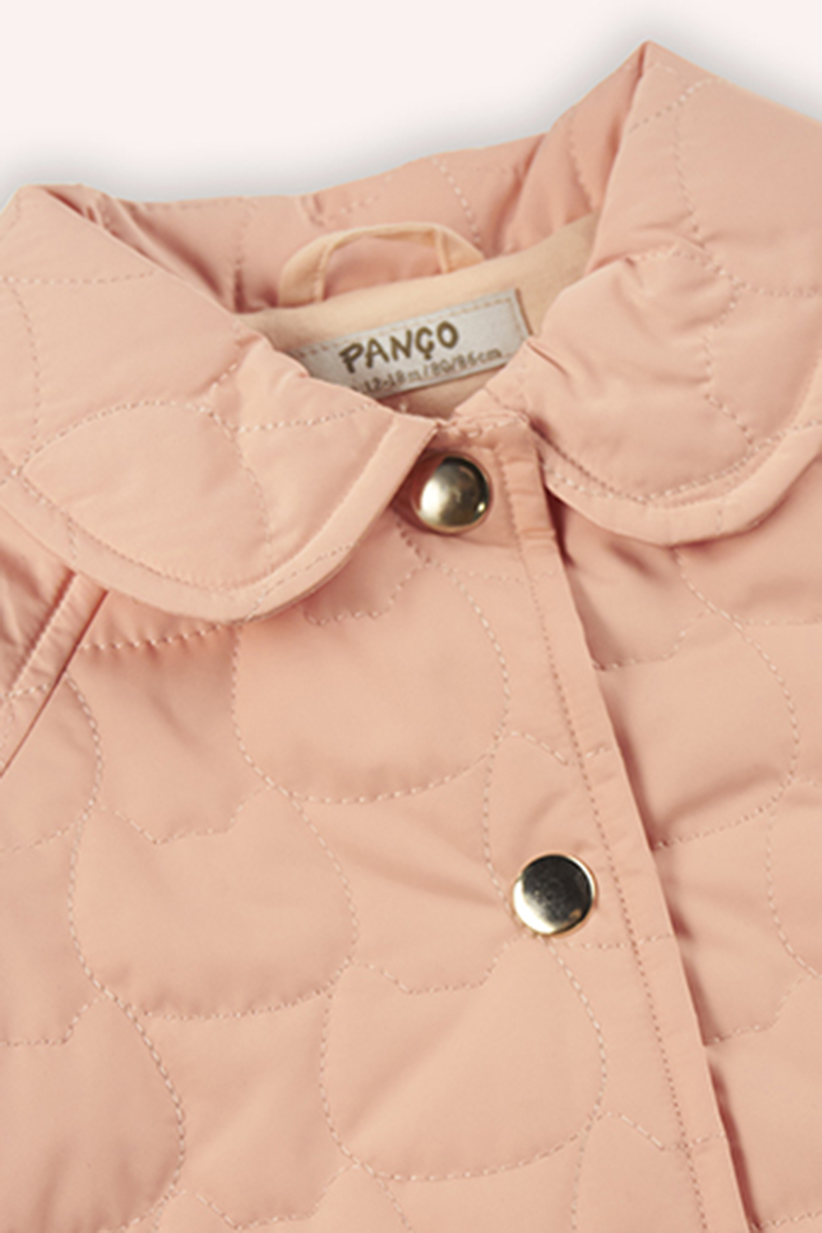 Panço Kız Bebek Kedi Kapitoneli Somon Mont fotoğrafı 3 (önizleme)