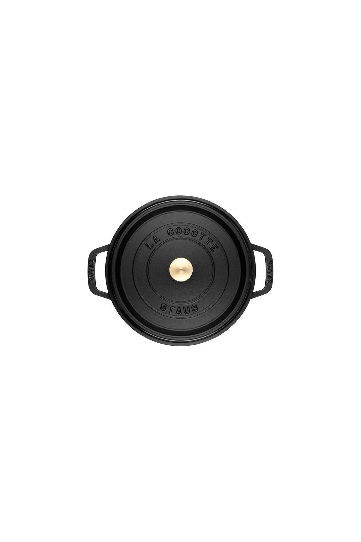STAUB-La Cocotte 20cm 2.2Lt. Round Black Cast Iron Pot - 405094870 2