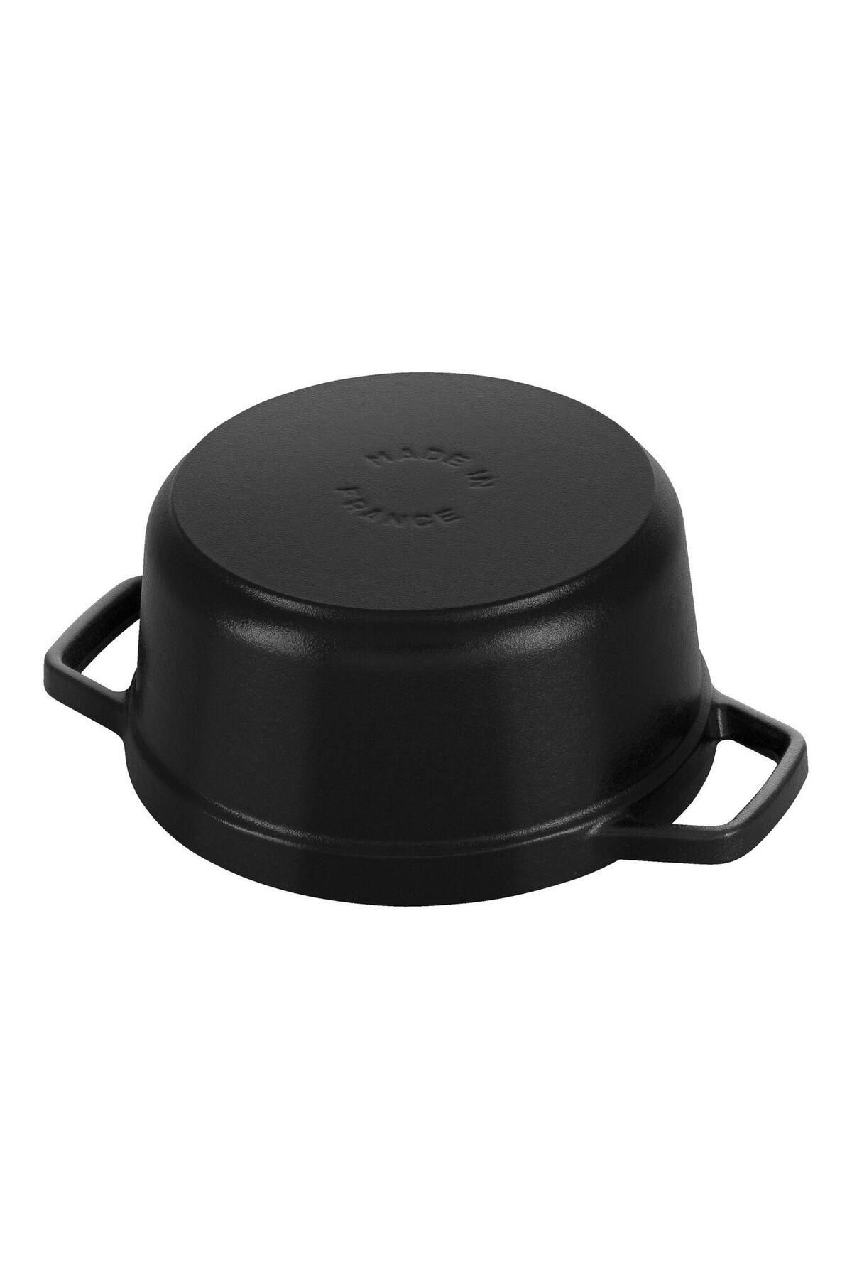 STAUB-La Cocotte 20cm 2.2Lt. Round Black Cast Iron Pot - 405094870 5