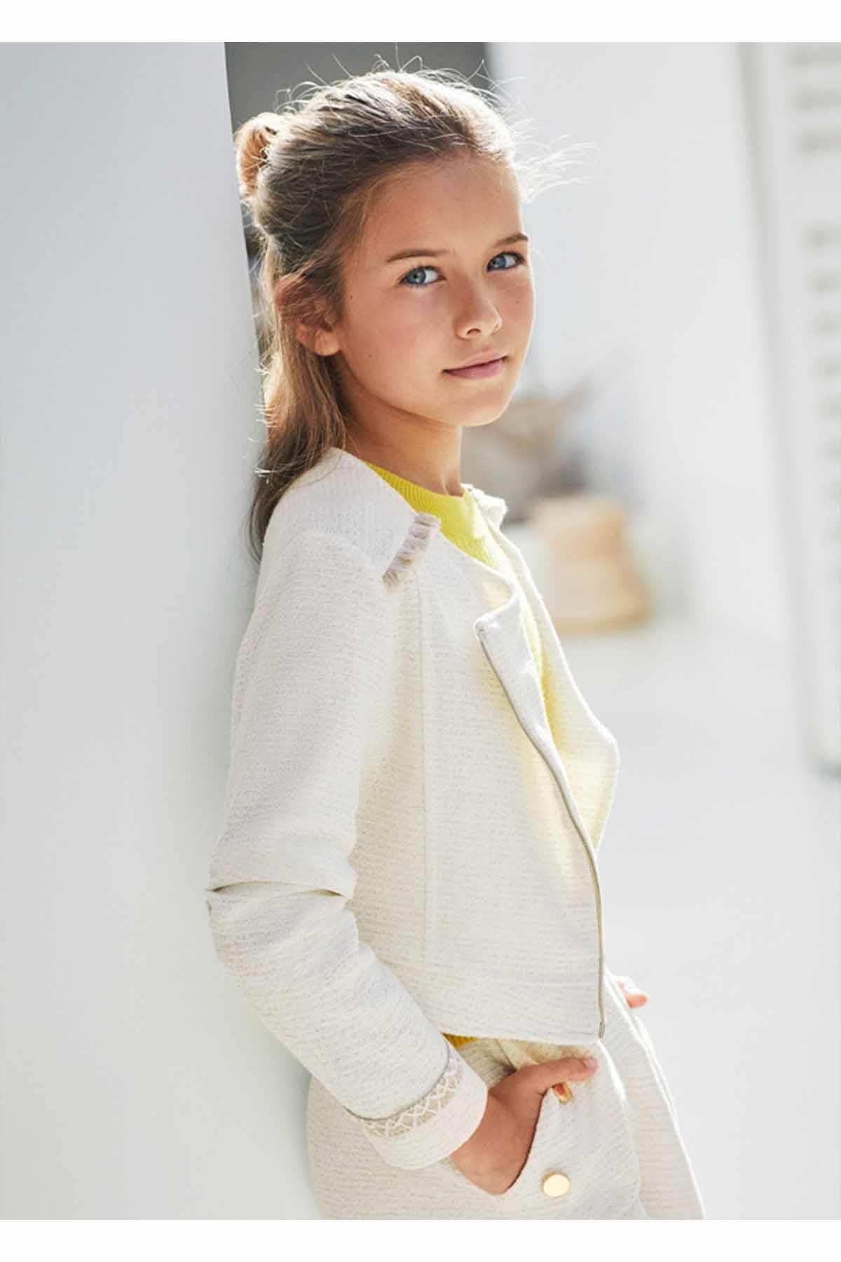 MAYORAL-Ecru Girls Summer Jacket 1