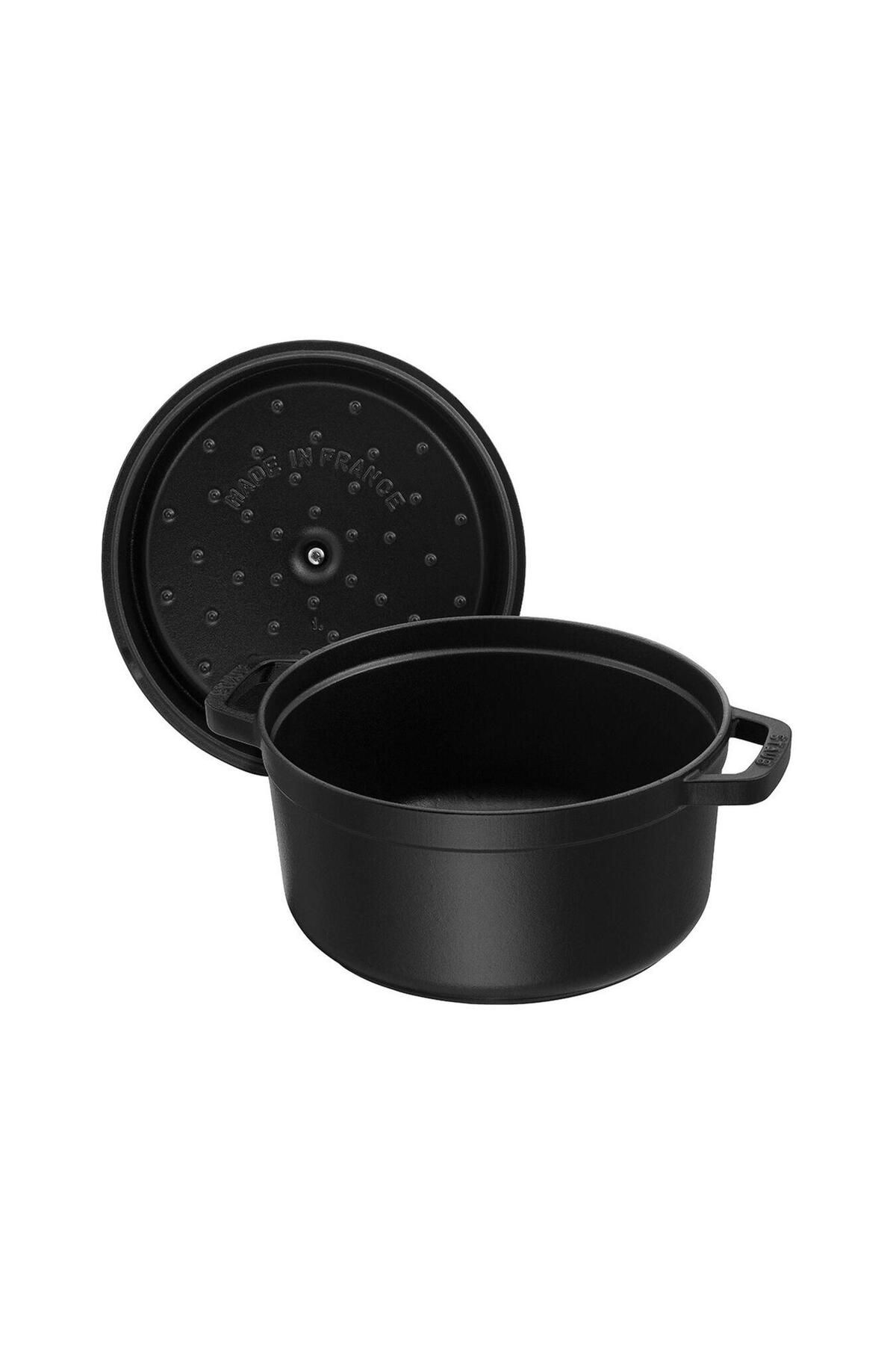 STAUB-La Cocotte 20cm 2.2Lt. Round Black Cast Iron Pot - 405094870 3