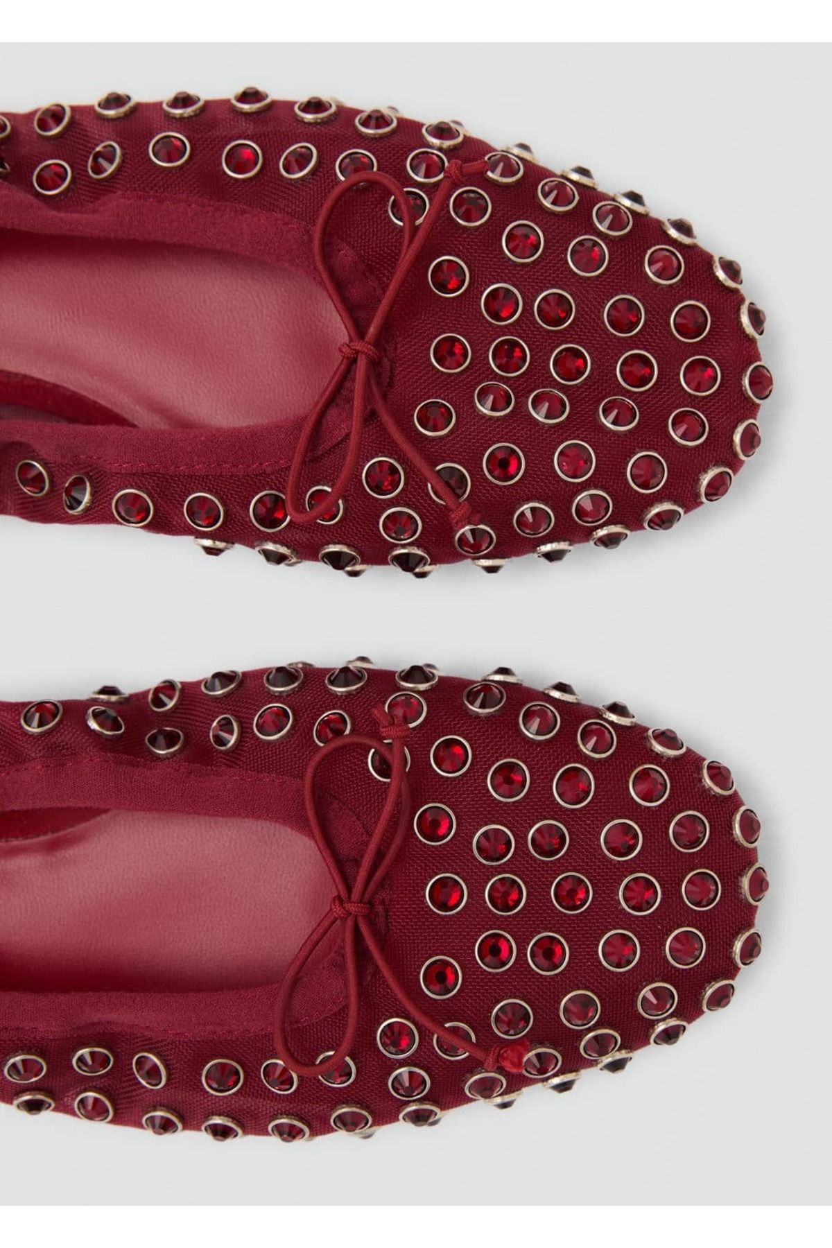 MANGO Woman-Spiked Mesh Ballerinas 5