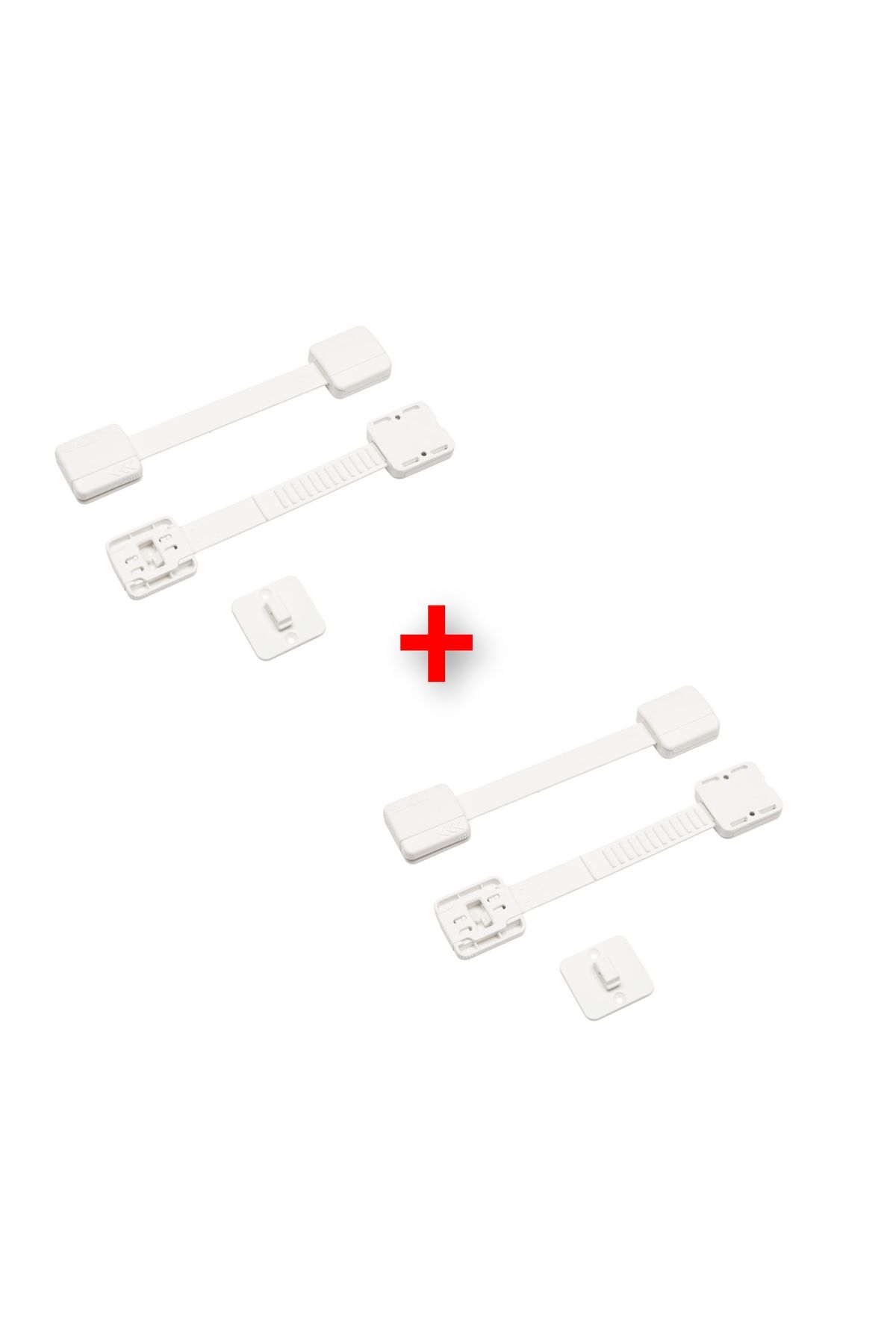 IKEA-Set of 4 Children's Cabinet Lock - Plastic Safety, White Drawer 1