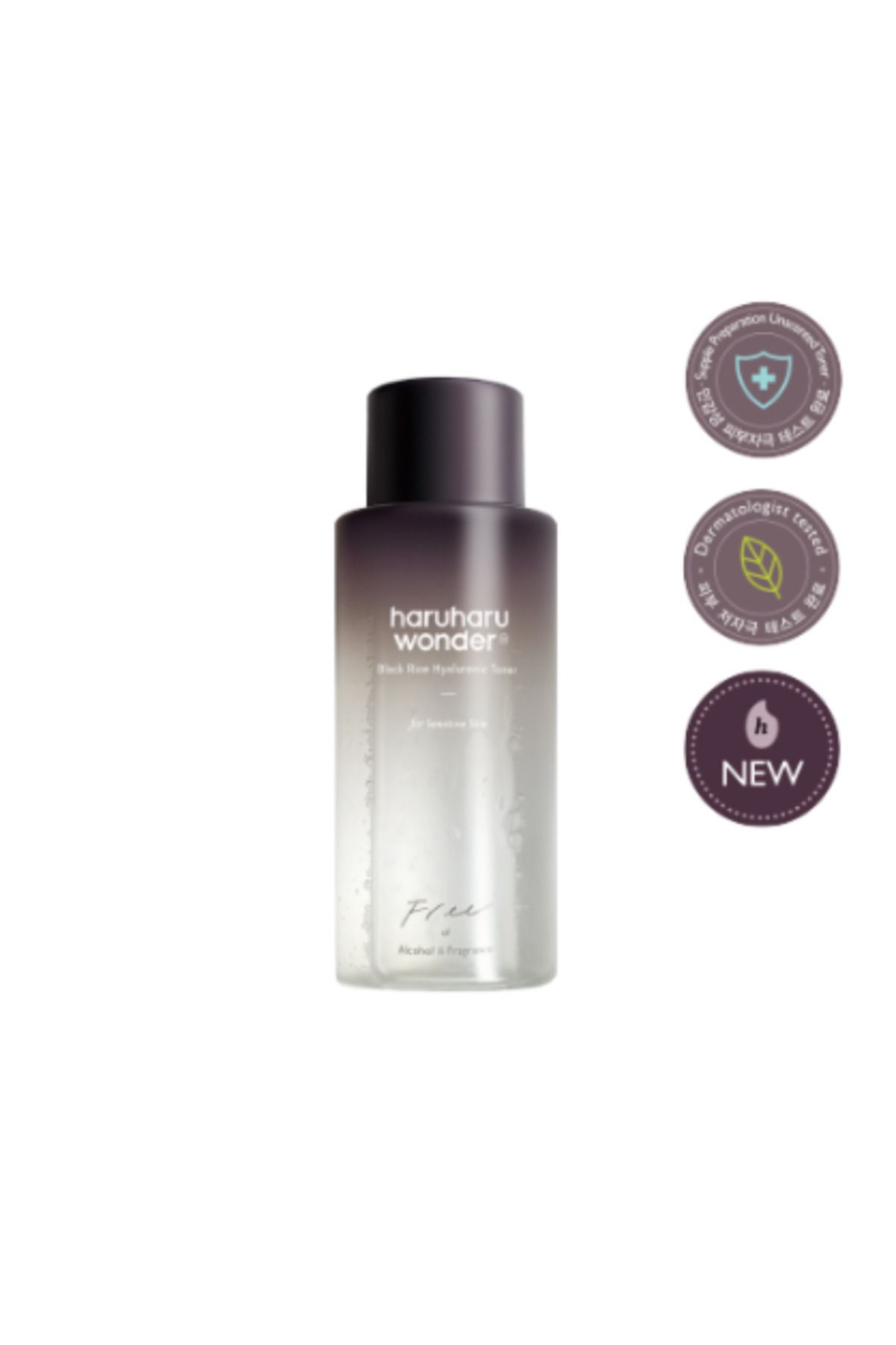 HaruHaru Haruharu Wonder Black Rice Hyaluronic Toner 300 Ml - Toner Cu Extract De Orez Negru - One Size
