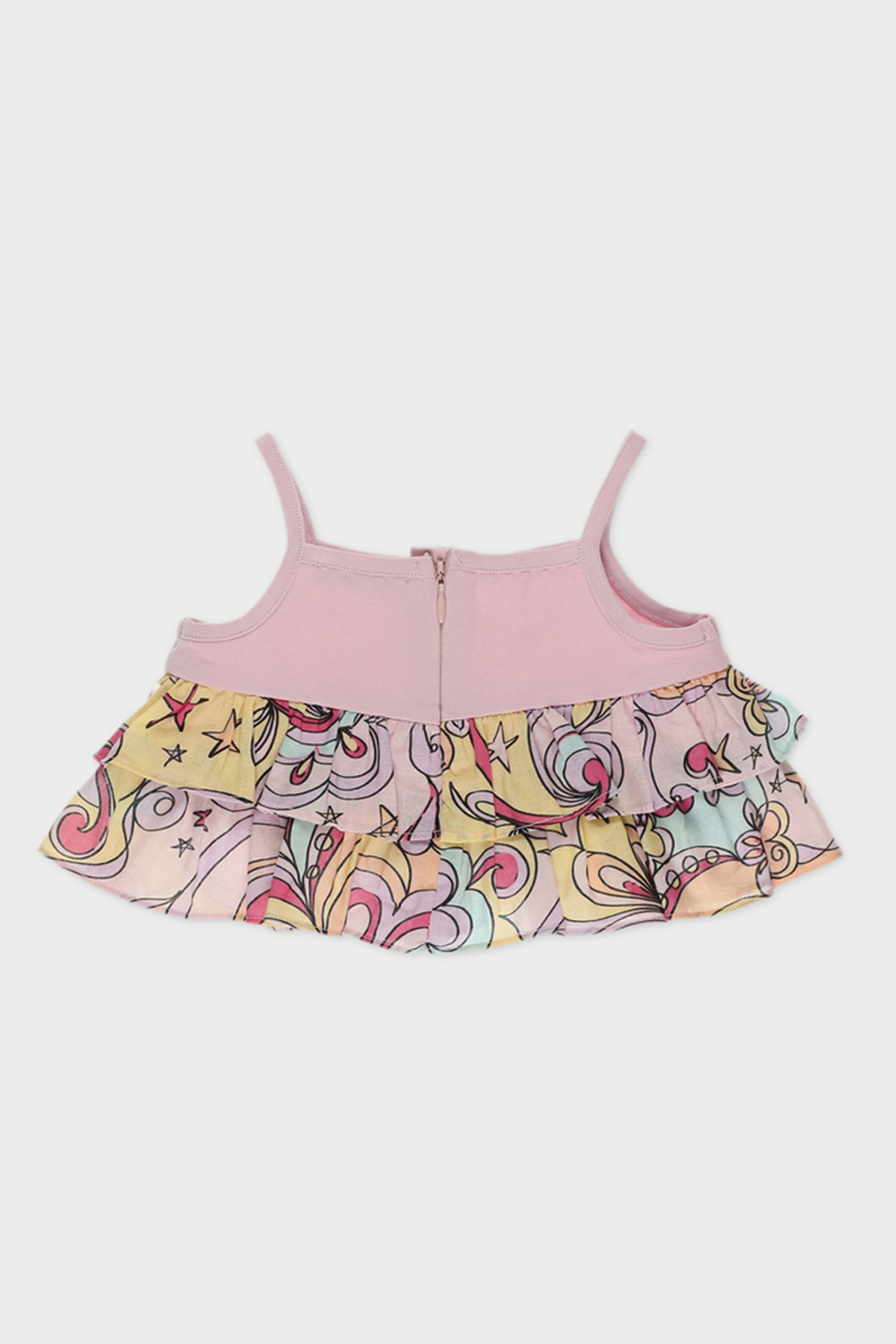 Panço Kız Bebek Fırfırı Desenli Pembe Atlet fotoğrafı 2 (önizleme)