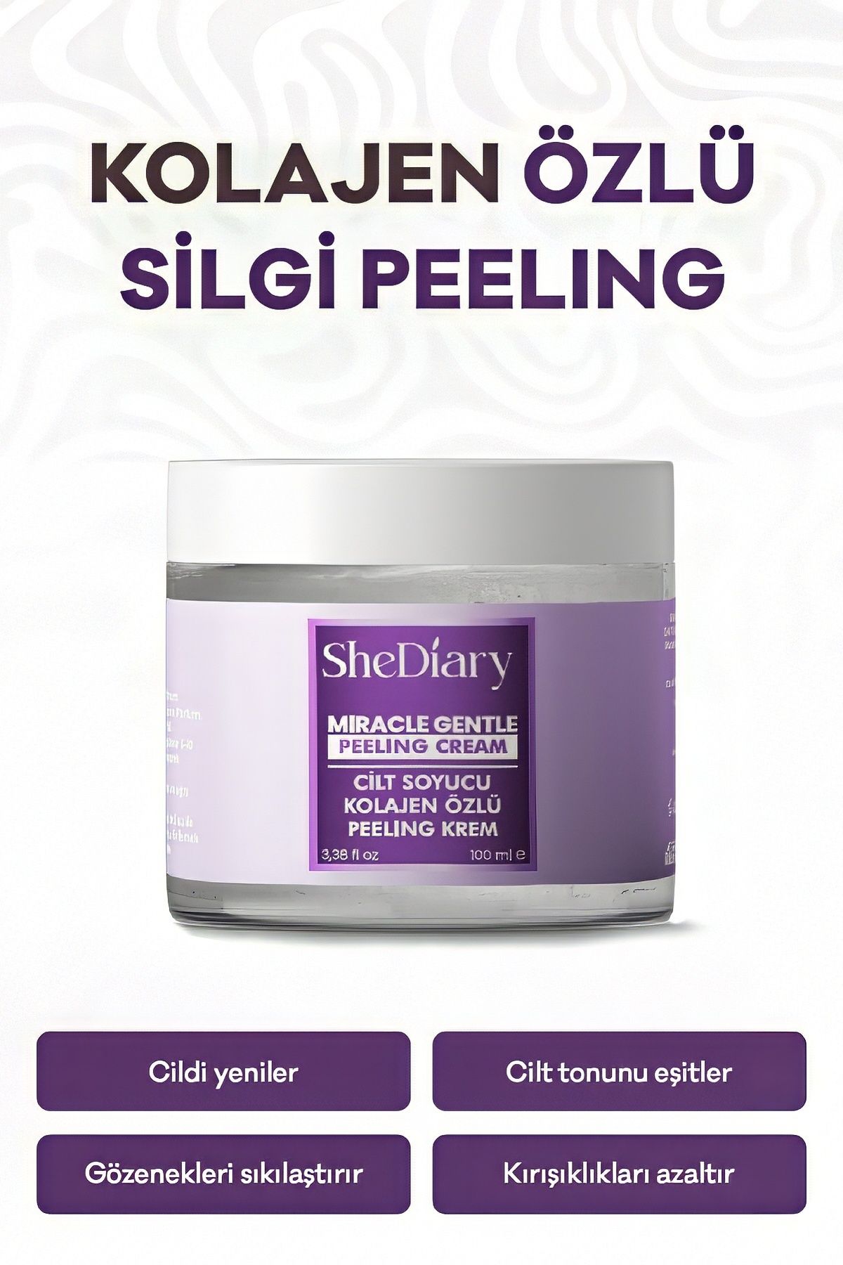 SheDiary Ölü Deriden Arındırıcı Cilt Yenileyici Soyucu Yılan Peeling Krem 100ml