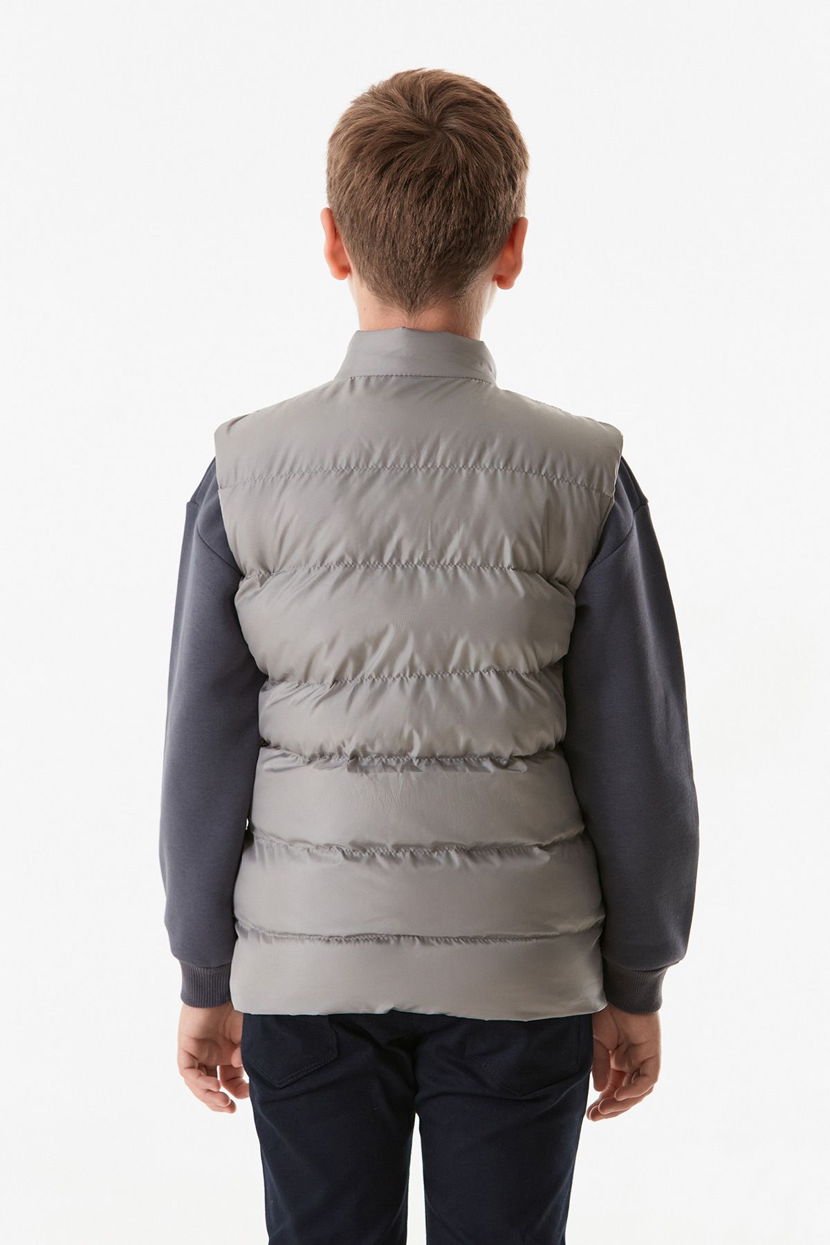 Fulla Moda-Zippered Stand Collar Boy's Inflatable Vest 4