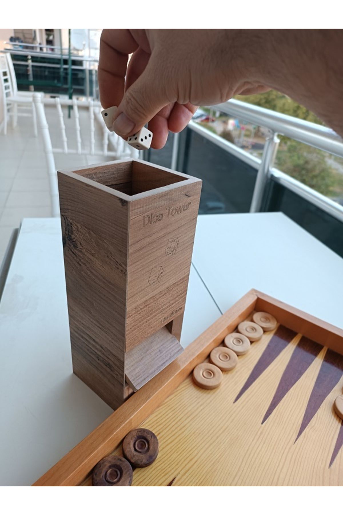 elis hediyelik-Elisgiftstore Dice Tower, Dice Tower, Backgammon Dice Tower, Backgammon Accessory, Backgammon Dice Eh037 4