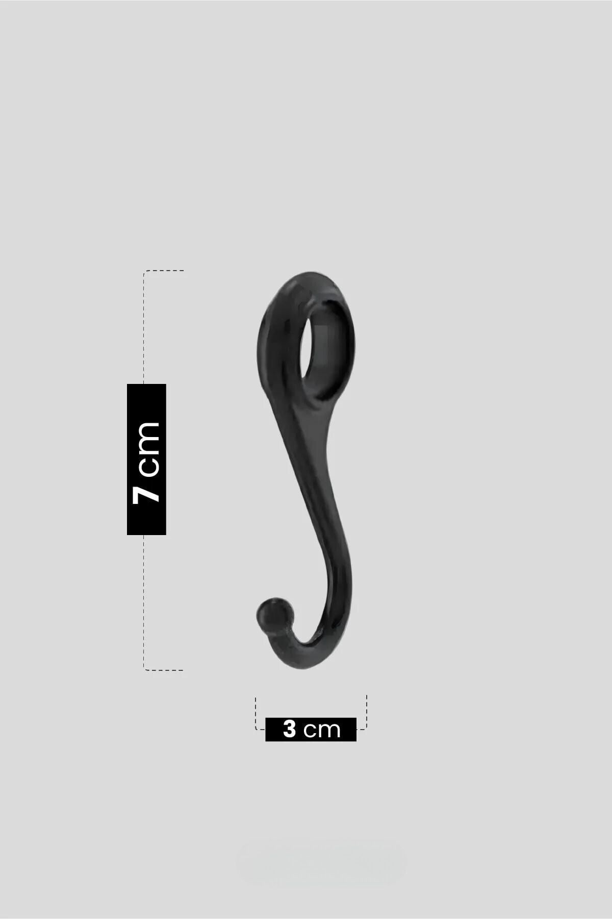 KARTEYA-Multi-Purpose Wall Rail 6 Pieces Coffee Cup Hanger with Hooks Black 56 cm 3