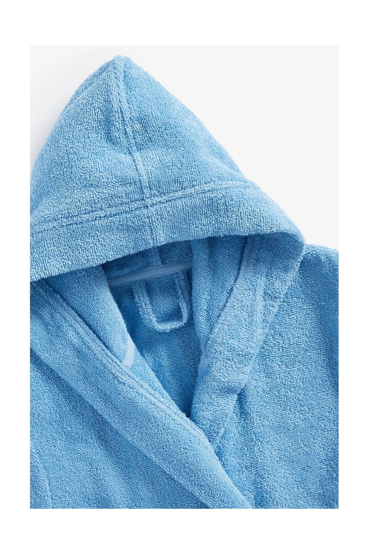 HENESSA TEKSTİL-Blue Hooded Children's Bathrobe 2