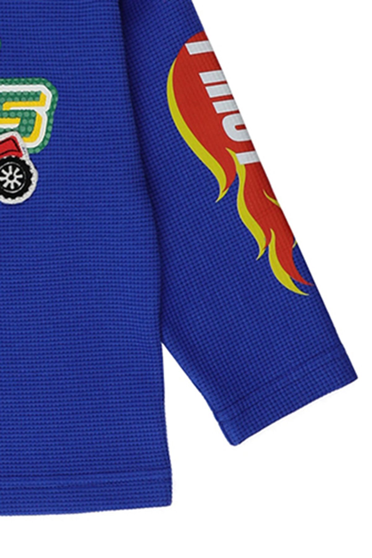 Panço-Bedrucktes blaues T-Shirt für Babys 3