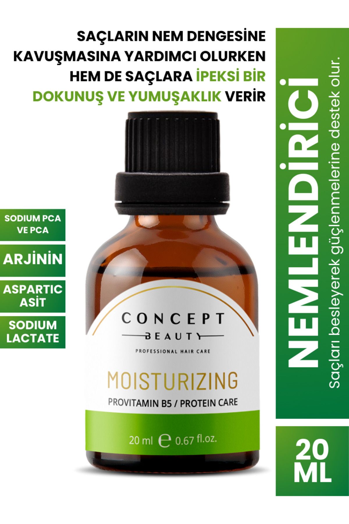 Concept Beauty Nemlendirici Saç Bakım Shot'ı - Besleyici Ve Yoğun Nemlendirici Serum ( 20 Ml )-1