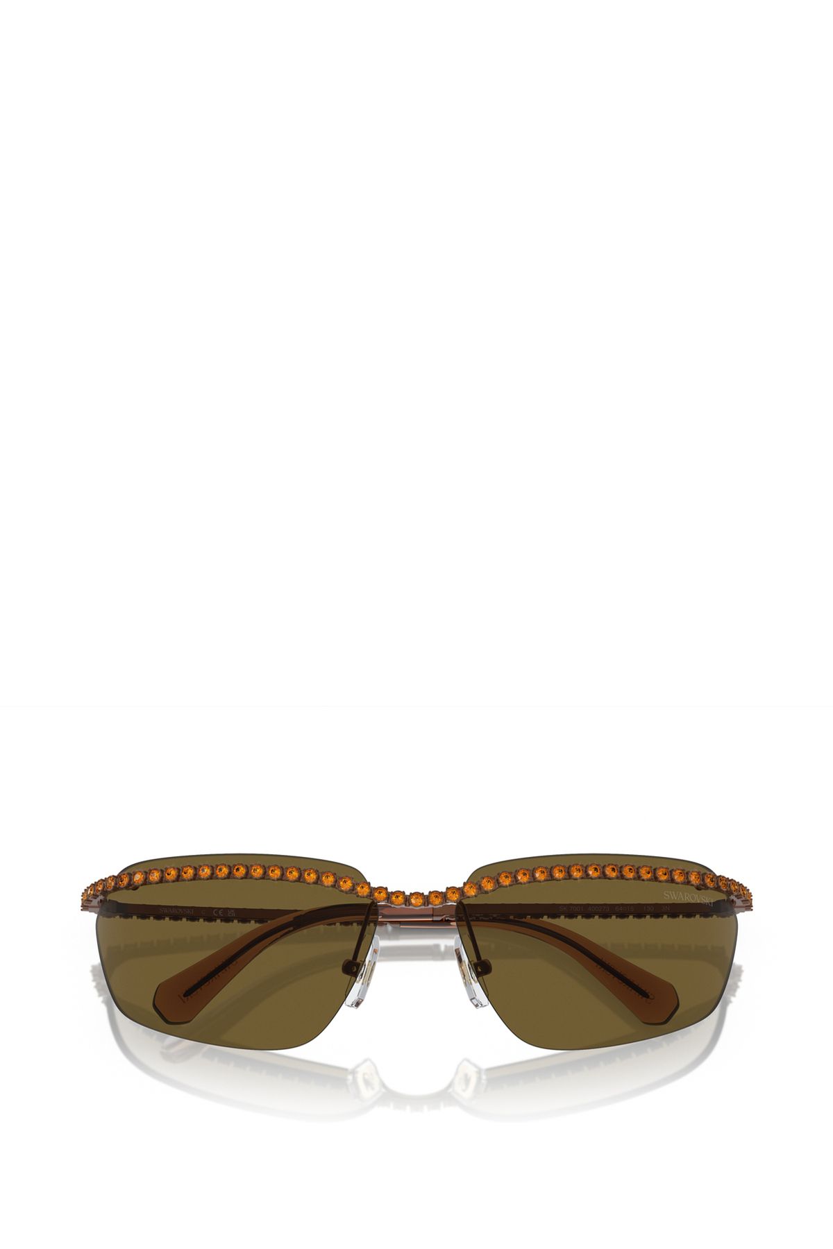 Swarovski-Sk7001 Geometric Brown Women's Sunglasses 5