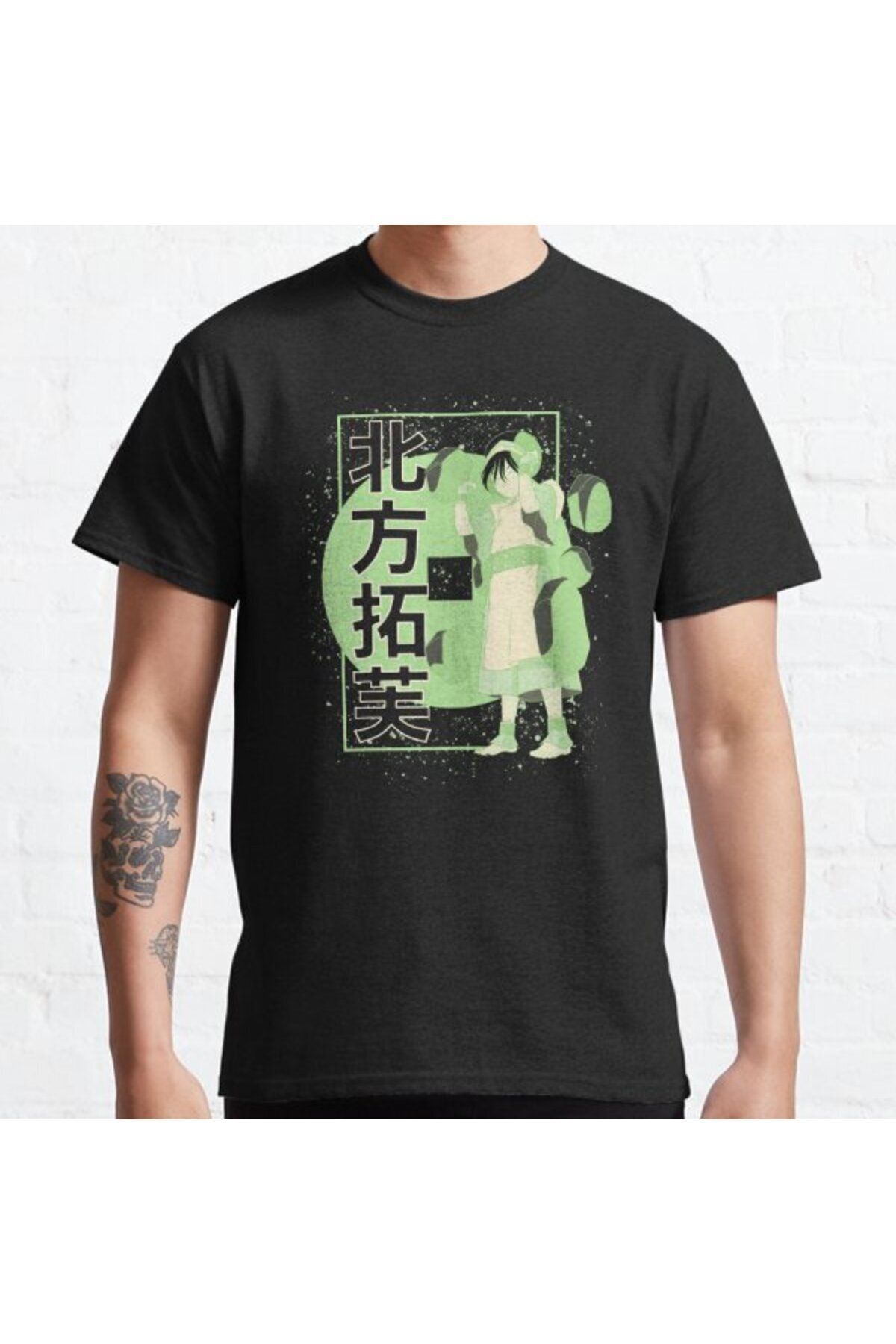 ZOKAWEAR-Loose Fit Unisex Avatar: The Last Airbender Toph Kanji Poster Design Printed T-shirt 1