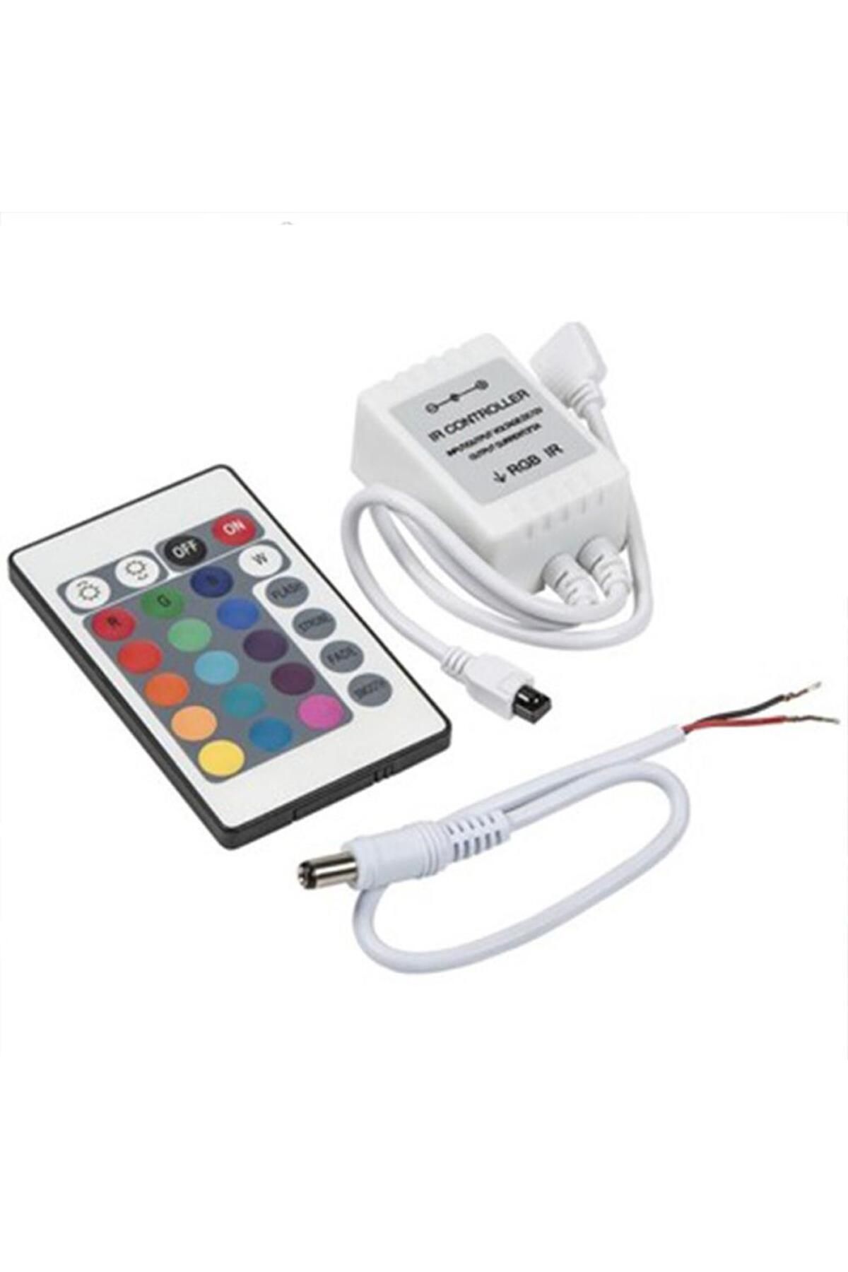 ACIKO Ayna İçin RGB 3 Metre Adaptör & 24 Tuşlu Kumandalı Şerit Led Hazır Set