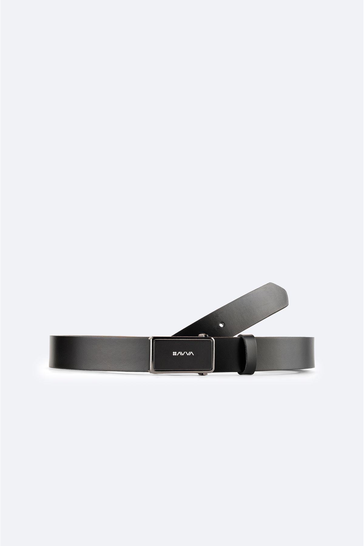 Avva-Men's Black Leather Belt A42Y9303 1