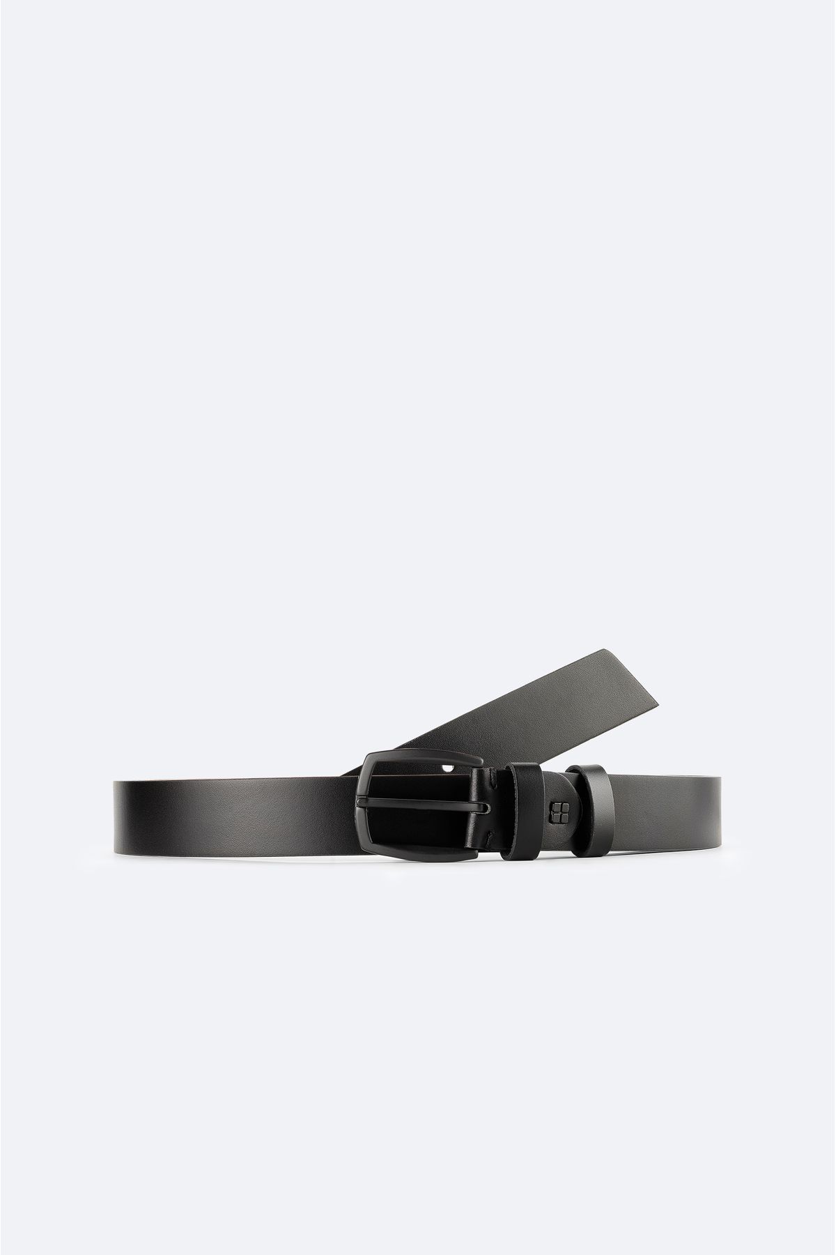 Avva-Men's Black 100% Leather Belt A42Y9306 1