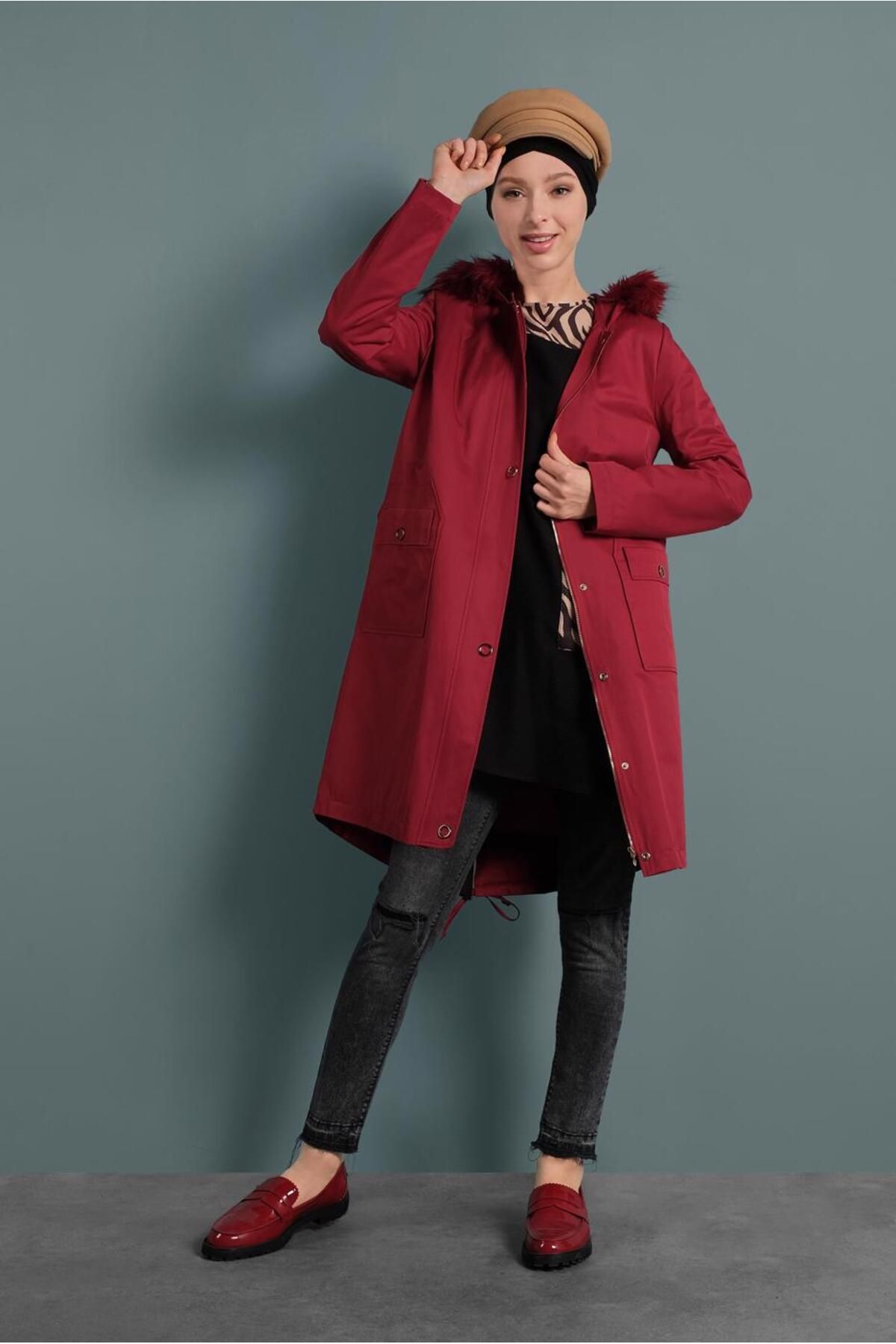 FURRY HOODED PARKA 90020 Alvina
