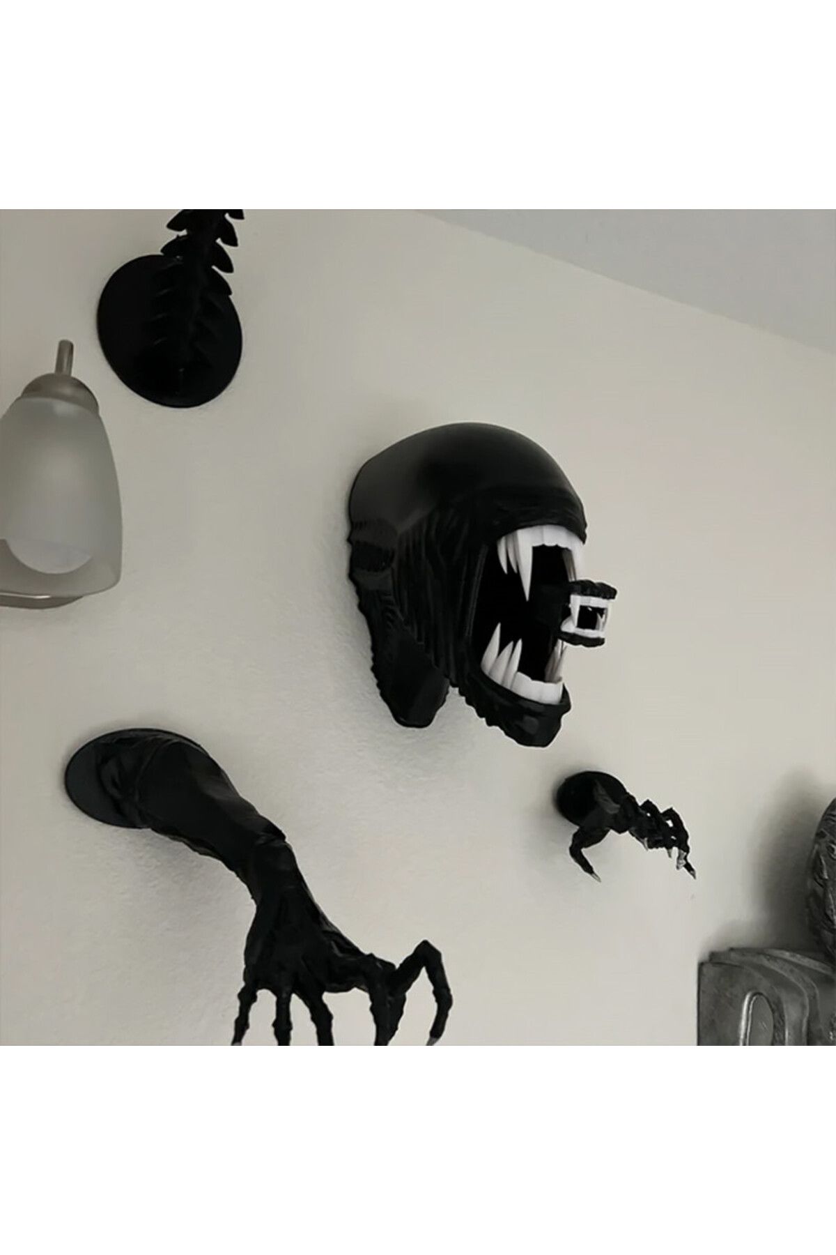 Choice-Wall decor giant xenomorph head xenomoprh wall art alien xenomoprh -xenomorph mask fa... 5