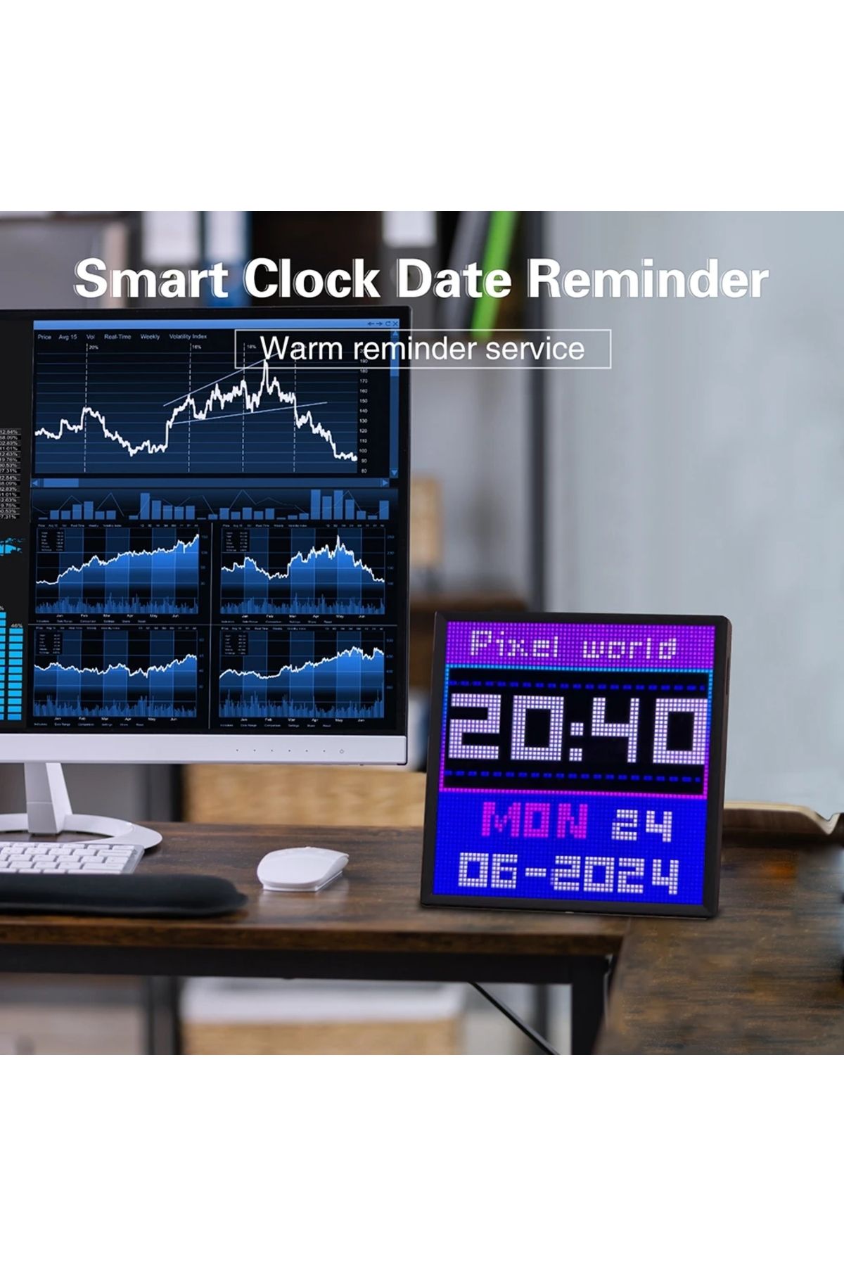 MtReal-Smart Pixel Display Screen Night Light Digital Frame with APP Control 64 X 64 LED Panel Display F... 4