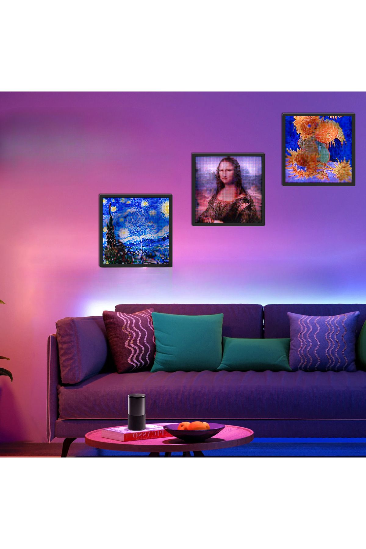 MtReal-Smart Pixel Display Screen Night Light Digital Frame with APP Control 64 X 64 LED Panel Display F... 6