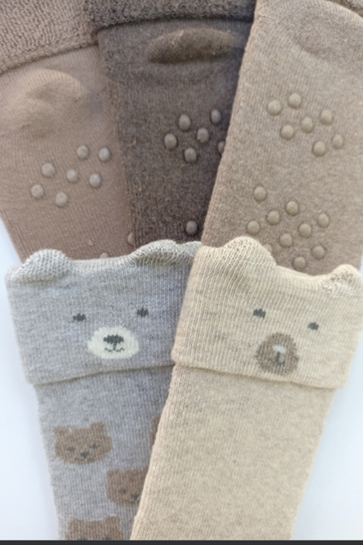 MEM SOCKS 5'li Organik Pamuklu Kaydırmaz Havlu Çocuk-Bebek Çorabı fotoğrafı 2 (önizleme)
