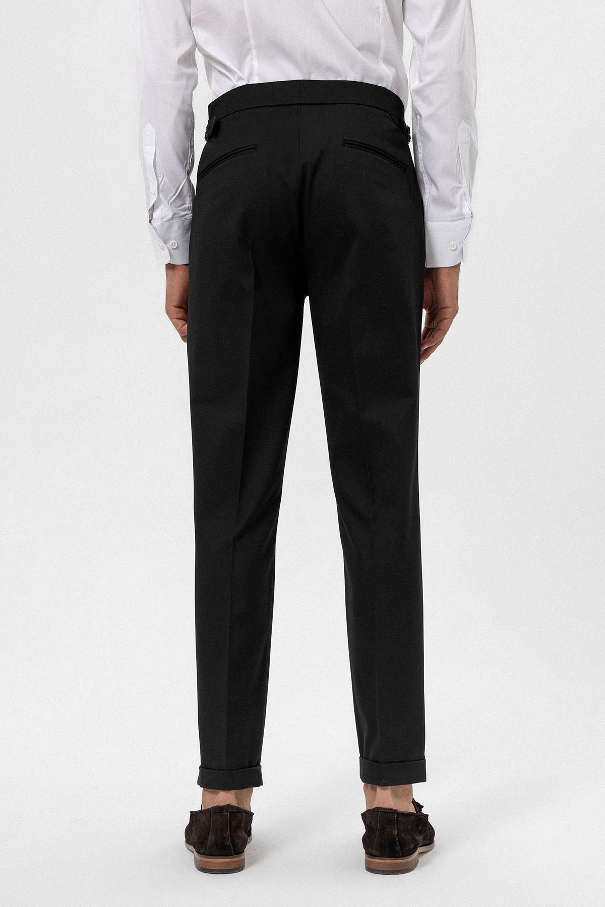 Yüksek Bel Regular Fit Erkek Pantolon — مشکی A24Y2756-AI7 — تصویر 5 از 6