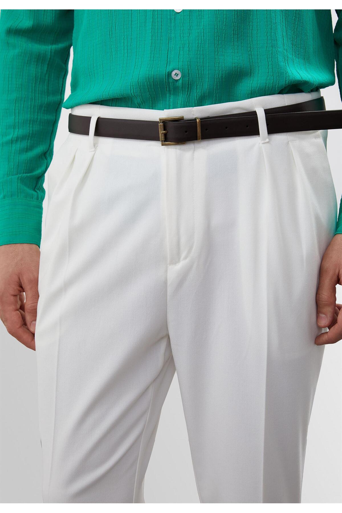 Antioch-Ecru High Waist Belted Trousers 2
