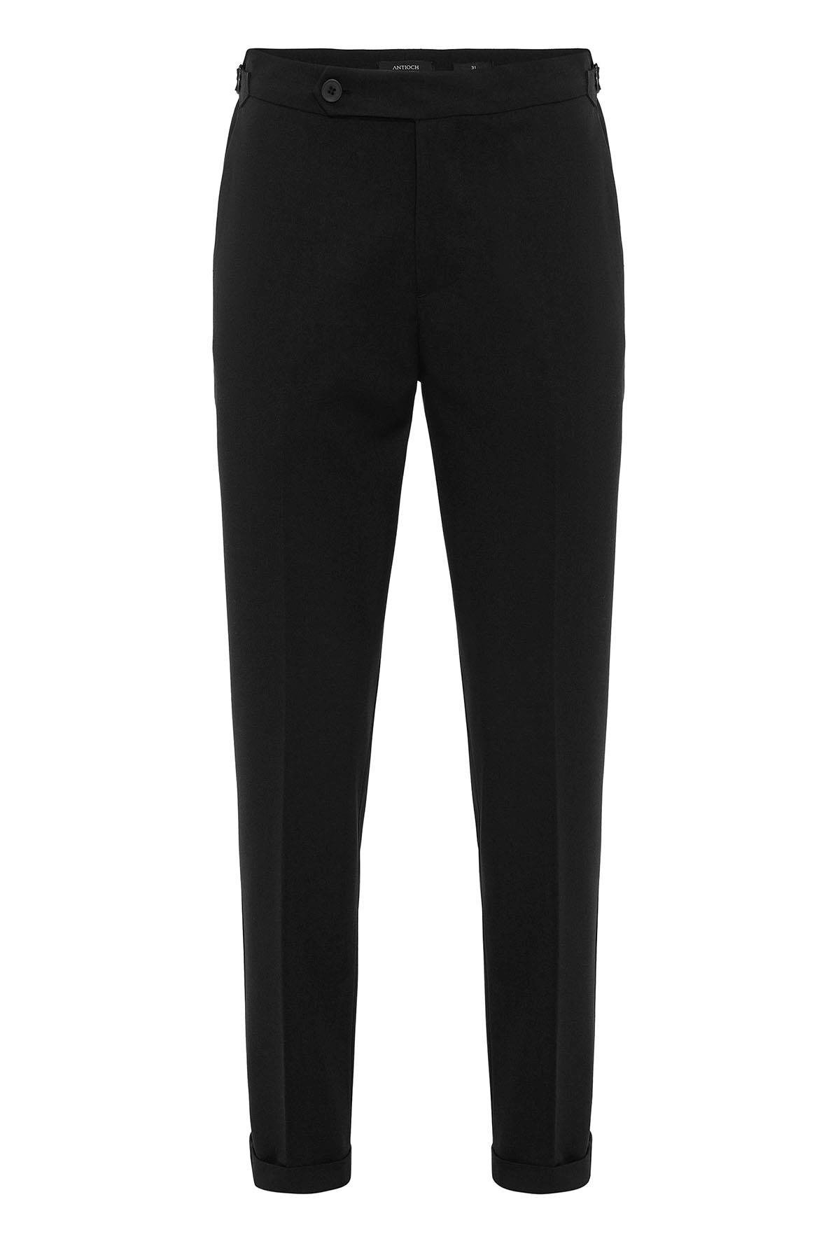 Yüksek Bel Regular Fit Erkek Pantolon — مشکی A24Y2756-AI7 — تصویر 6 از 6