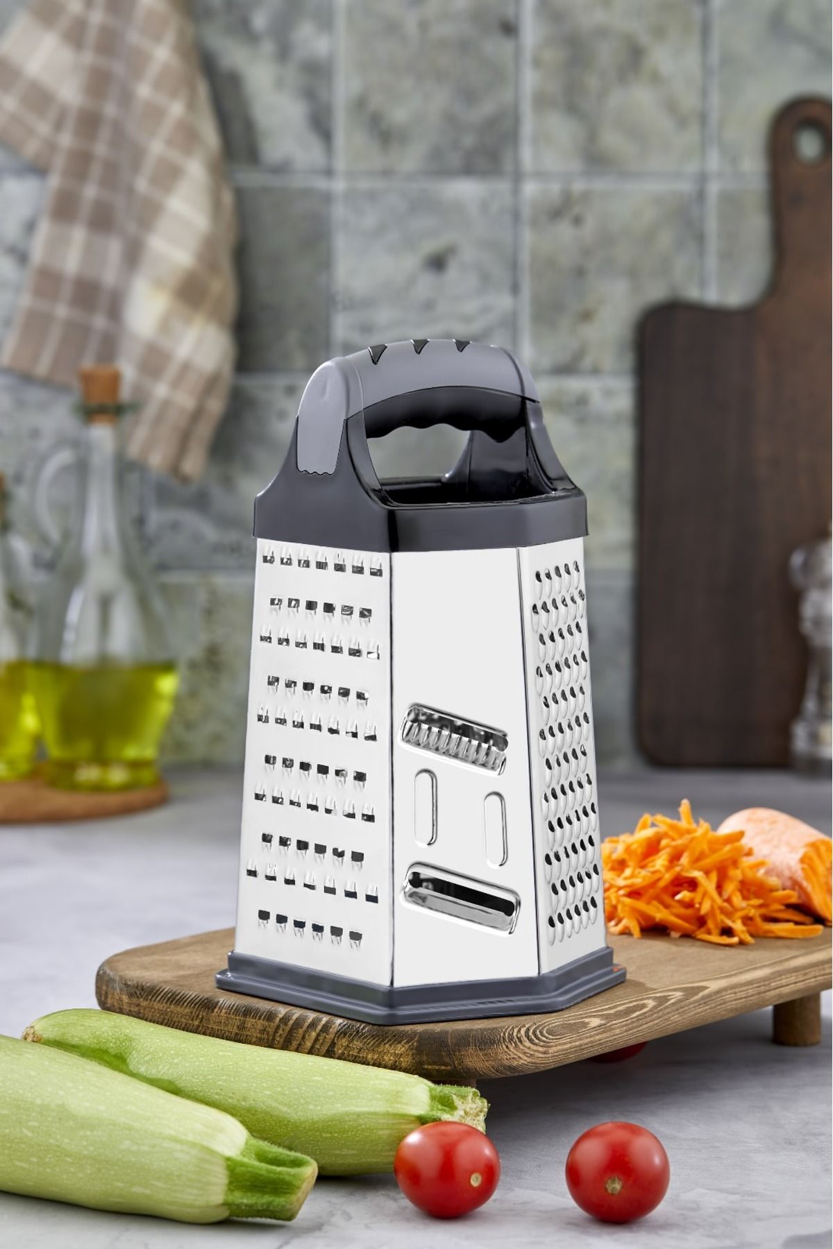 Beray-Grey-Black Hexagon Grater 1