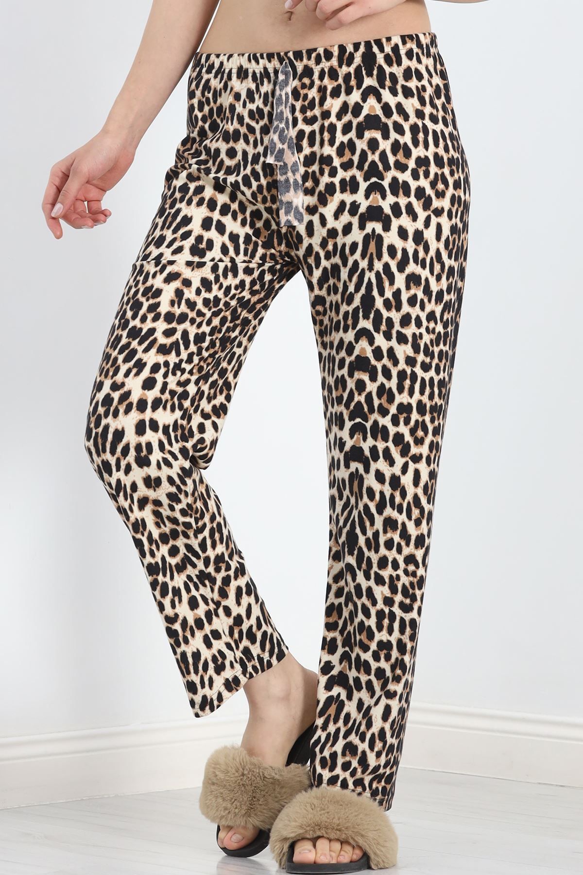 depoxml Desenli Süet Pijama Altı Leopar - 103.1287.