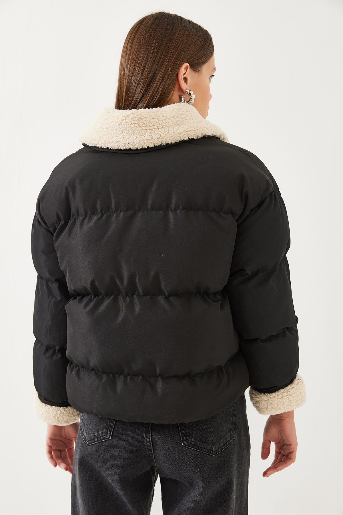 Bianco Lucci-Dámská plyšová detailní bunda Hk-003 60351017 5