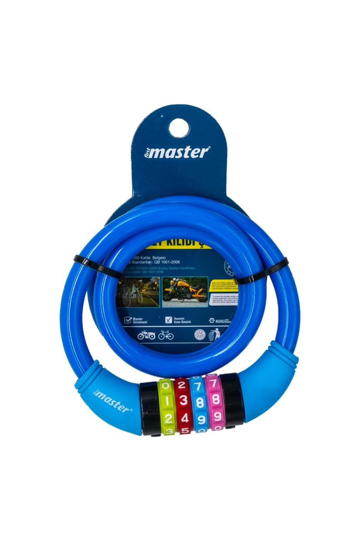 Master-500950   Combination Bicycle Lock 12mm X 80cm 1