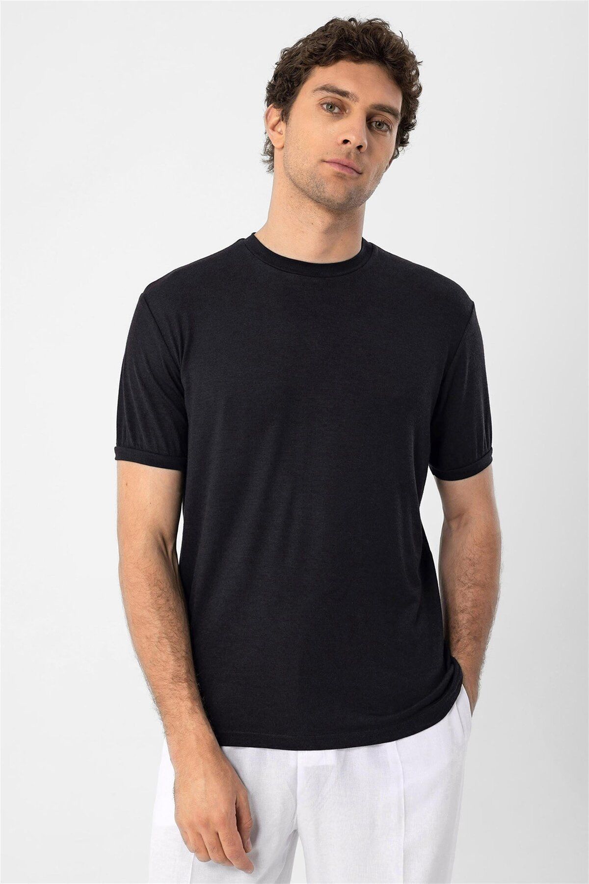 Antioch-Black Crew Neck Men's T-shirt 1