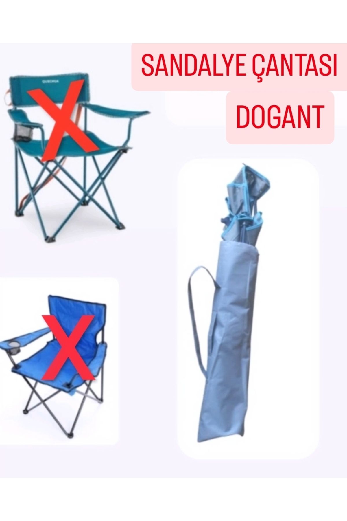 Dogant Kamp Plaj Piknik Katlanır Sandalyesi Çantası  Sıvı Geçirmez 95X28 Cm