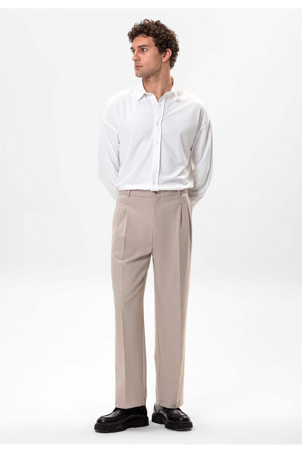 Antioch-Ecru Oversize Classic Men's Shirt 2
