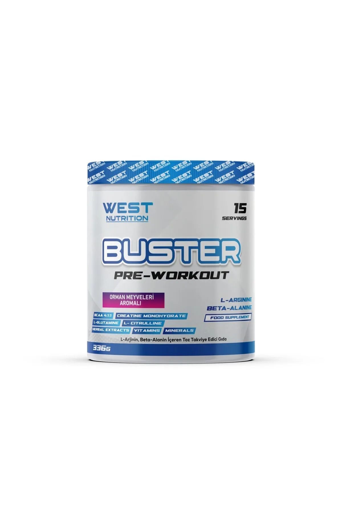 West Nutrition Buster PreWorkout Sitrulin Beta Alanin 336 gram 15 Servis Orman Meyveli